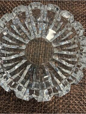 Vintage Crystal Clear Glass Dish Ashtray